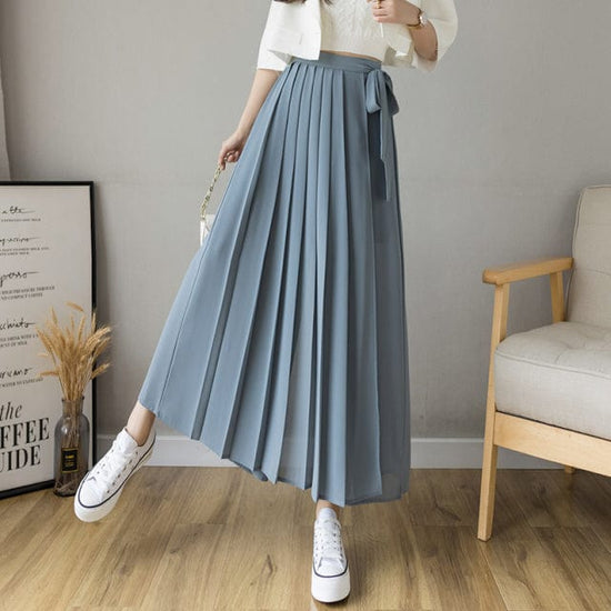 Pleated Wide Leg Pants - AMOROUSDRESS