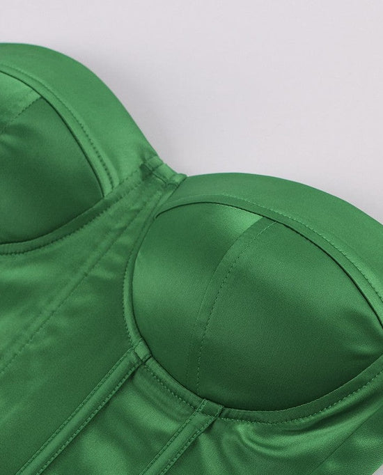 Strapless Satin Corset Top - AMOROUSDRESS