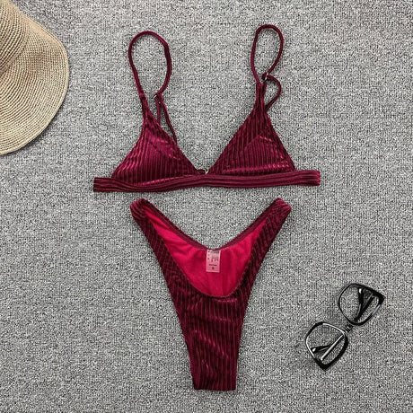 Luscious Velvet Bikini Set - AMOROUSDRESS