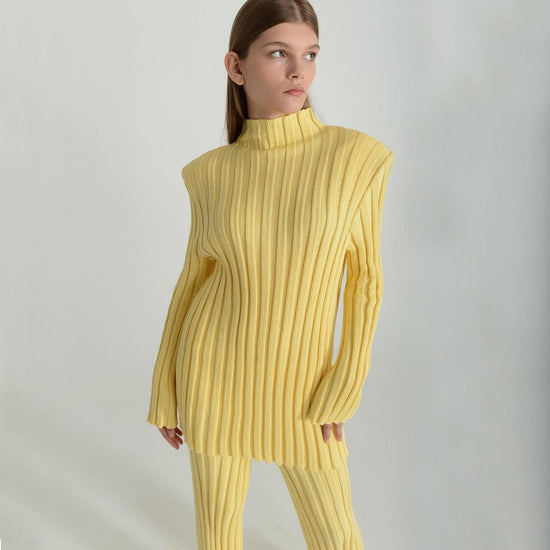 Ribbed Chic Tracksuit - AMOROUSDRESS