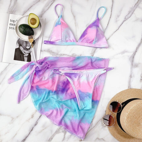 Spotlight Tie Dye Swimwear Set - AMOROUSDRESS