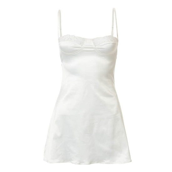 Sweetheart Satin Mini Dress - AMOROUSDRESS