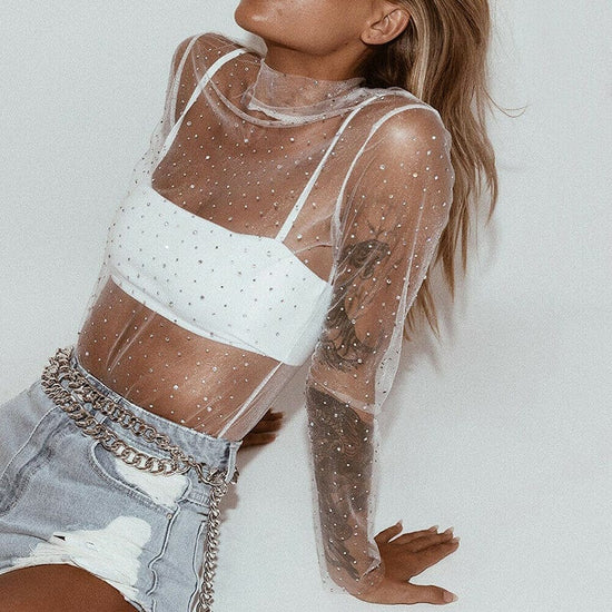 Vanity Lace Mesh T Shirt - AMOROUSDRESS