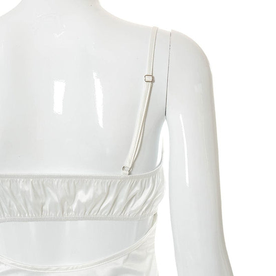 Sweetheart Satin Mini Dress - AMOROUSDRESS