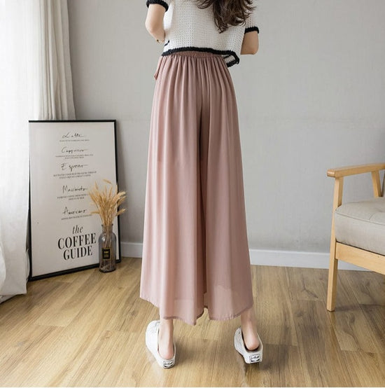 Pleated Wide Leg Pants - AMOROUSDRESS