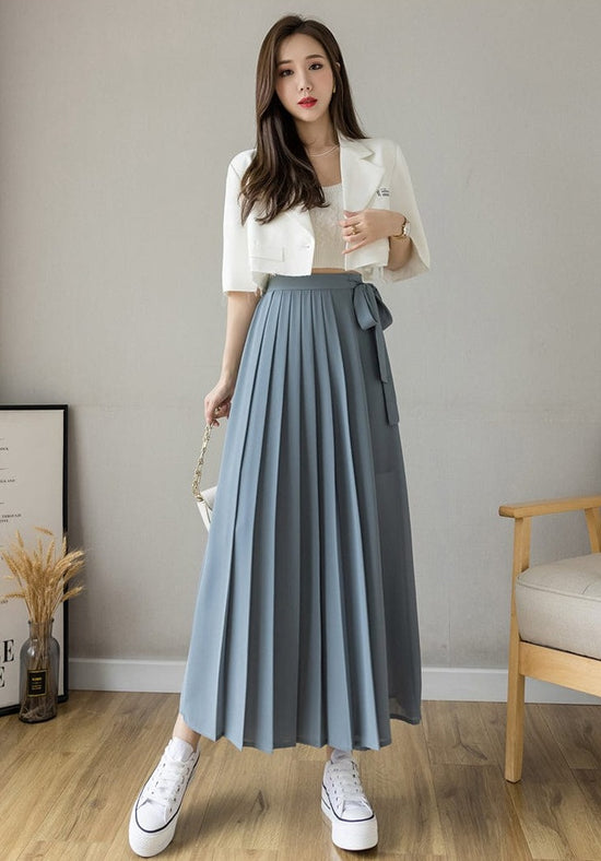 Pleated Wide Leg Pants - AMOROUSDRESS