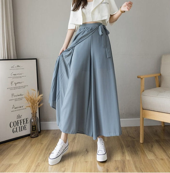 Pleated Wide Leg Pants - AMOROUSDRESS