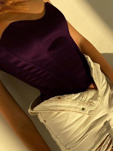 Strapless Satin Corset Top - AMOROUSDRESS