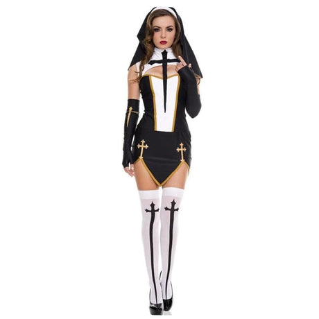 Sexy Nun Costume Set - AMOROUSDRESS