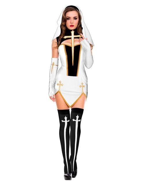 Sexy Nun Costume Set - AMOROUSDRESS